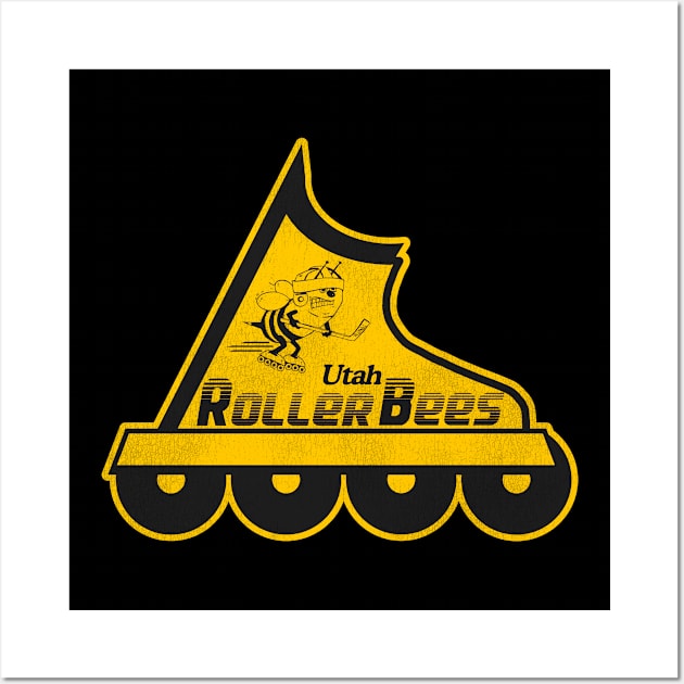 Defunct Utah Roller Bees Roller Hockey Wall Art by Defunctland